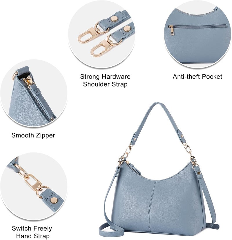 Keyli Small Shoulder Handbags for Women Mini Purse Waterproof Soft Leather Crossbody Bags for Work Shopping Travel - Image 5